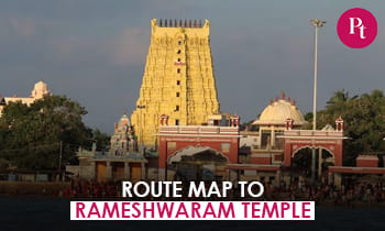 Route Map to Rameswaram Temple