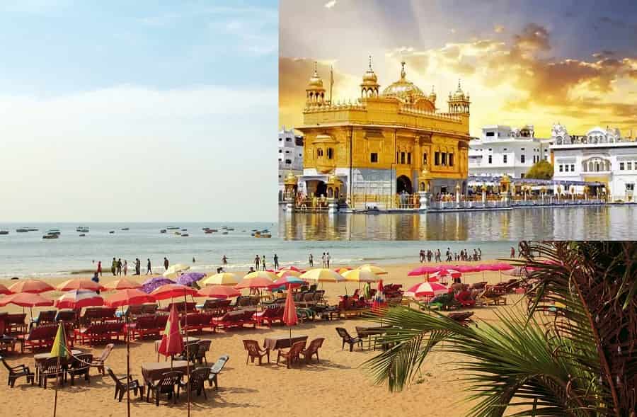 Golden Temple and Baga Beach