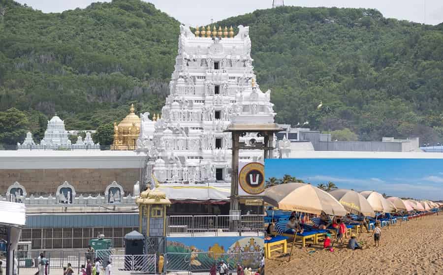 Tirumala Venkateswara and Calangute Beach